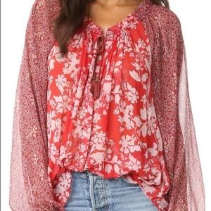 Boho sheer Free People blouse